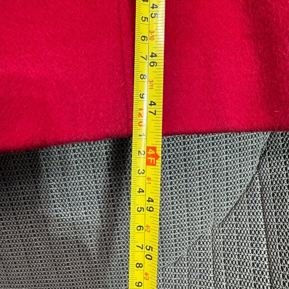 Forecaster Of Boston vintage pre 90's Womens Red Wool LongCoat Black Collar Sz 8 - Picture 6 of 12
